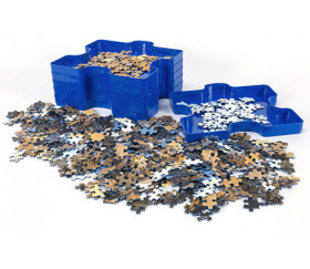 Boîte de puzzle empilable Plateau de tri Plateau de tri en plastique Trieur Puzzle  Boîte de rangement Vert