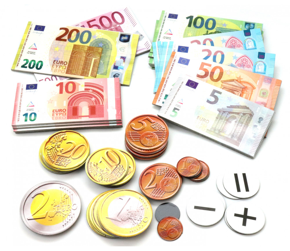 Valisette 100 pièces et billets euros magnétiques