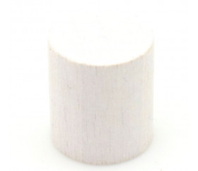 Cylindre en bois blanc 15 mm x 12.8 mm à l'unité
