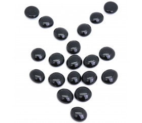 Galets gems noirs set de 20 mini pierres plates 15/25 mm