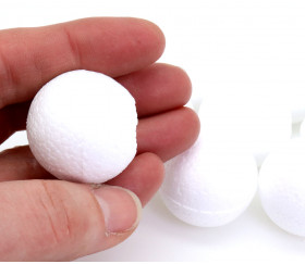 10 Boules en polystyrène à personnaliser 30 mm