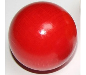 Boule bois couleur rouge 40 mm diamètre bille hetre 4 cm