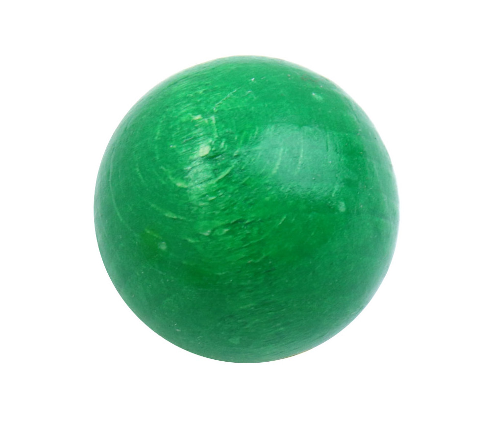 Boule 25 mm vert bois hêtre pour jeux