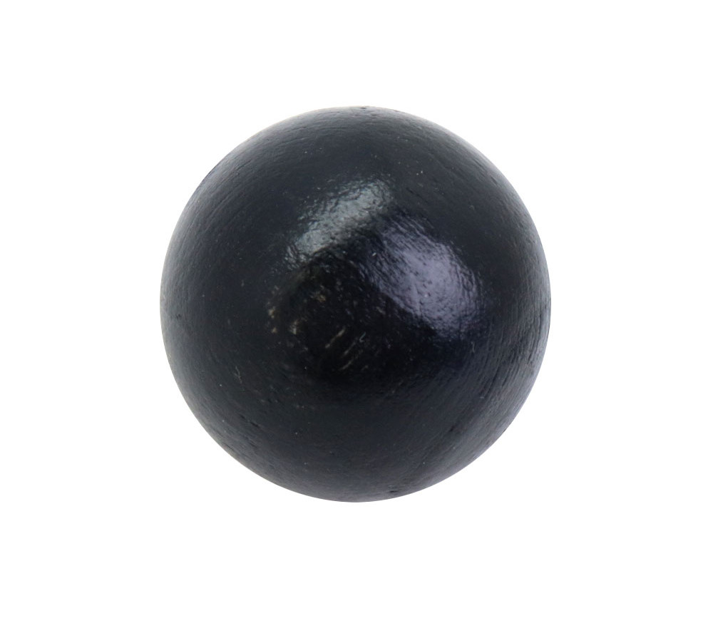 Boule 25 mm noire bois hêtre
