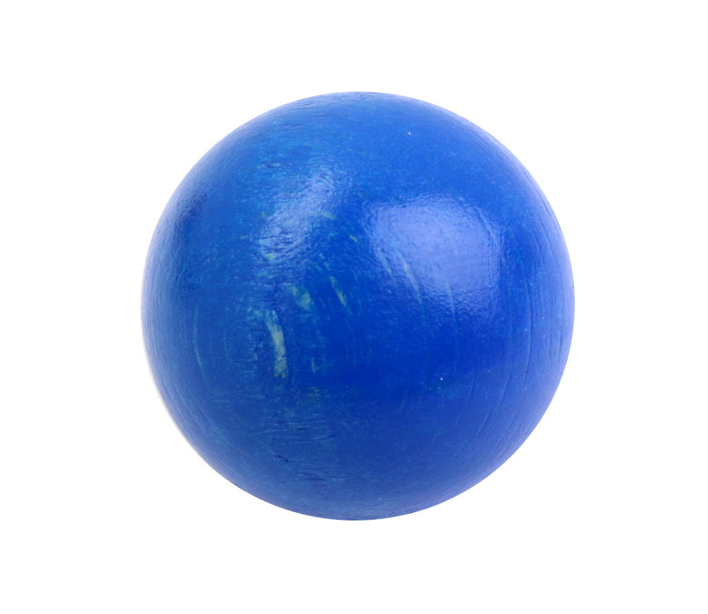 Boule 25 mm bleue bois hêtre