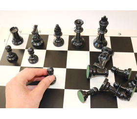 32 Pièces d'échecs jeu en plastique 97 mm taille 5