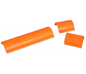 Porte carte modulable en plastique orange à encastrer
