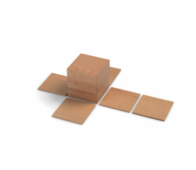 Blocs de construction en bois naturel figures géométriques pour jeux