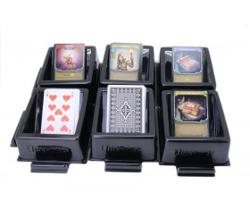 6 sabots de cartes à jouer connectables et empilables