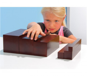 Escalier Marron Montessori - 10 briques en bois