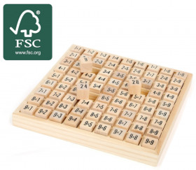 Multiplication - table de calcul bois naturel certifié FSC
