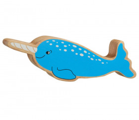 6 animaux de la mer en bois colorés narval dauphin