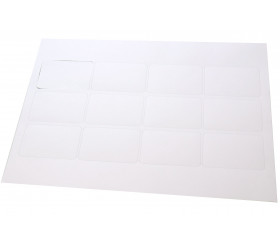 12 petites cartes à jouer blanches à imprimer 43 x 67 mm sur feuille A4 prédécoupée