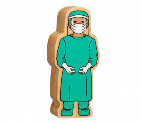 Chirurgien en bois 100 x 42 x 25 mm personnage jeu