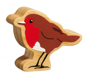 Oiseau en bois brun et rouge 53 x 63 x 25 mm rouge gorge pion jeu