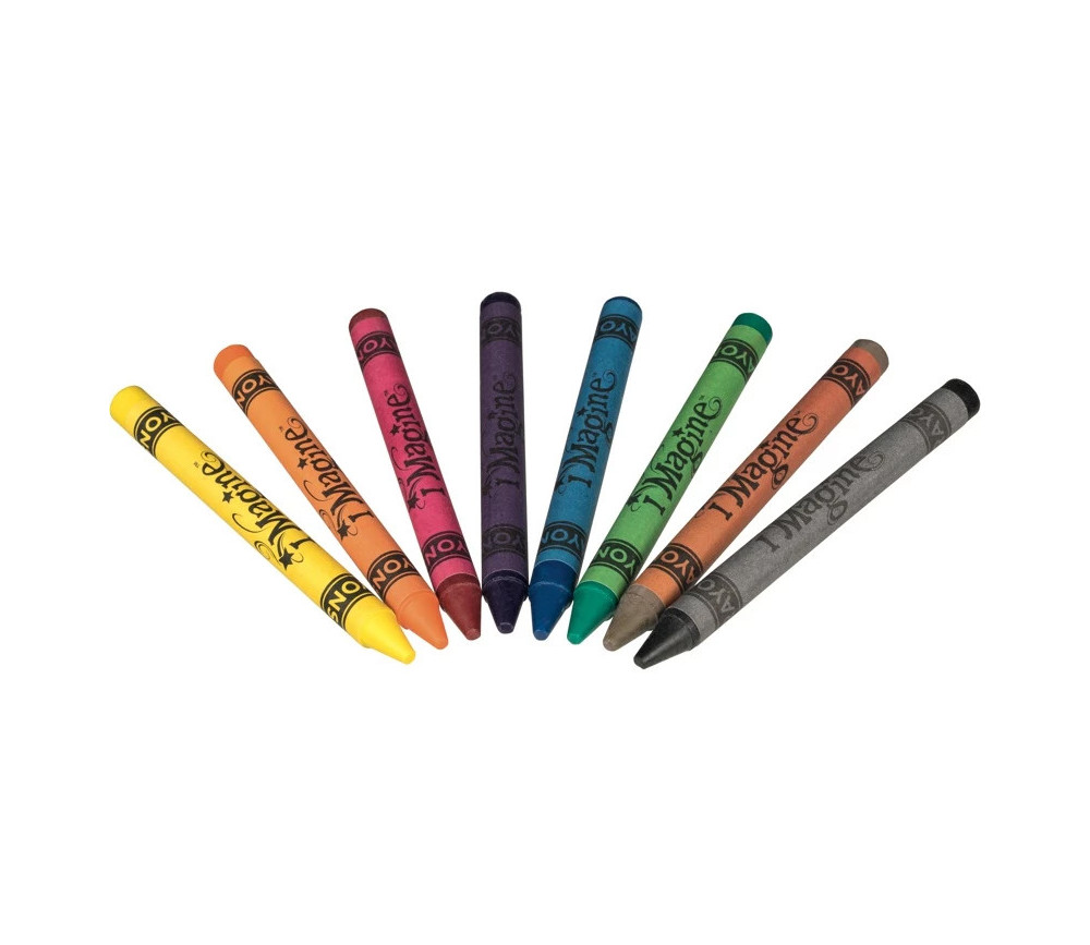 8 crayons de couleur textile pour tissu