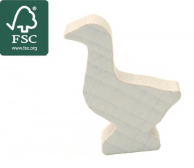 Pion oie blanche en bois certifié FSC de 35 x 26 x 8 mm pour jeu