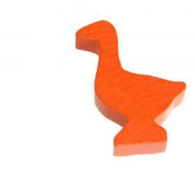Pion oie orange en bois certifié FSC de 35 x 26 x 8 mm pour jeu