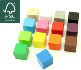 Cube en bois certifié FSC 1.6 cm. 16 x 16 x 16 mm pour jeu achat en ligne unité