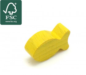 Pion poisson jaune en bois certifié FSC 24 x 13 x 8 mm pour jeu