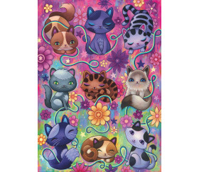 Puzzle 1000 pièces Kitty Cats, Dream 50 x 70 cm. Heye