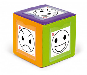 24 Cartes 11.5 cm pour dés à personnaliser et jeux : points chiffres, fractions, émotions et couleurs