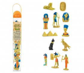 Epoque égyptienne : set 12 figurines livrées avec tube de rangement