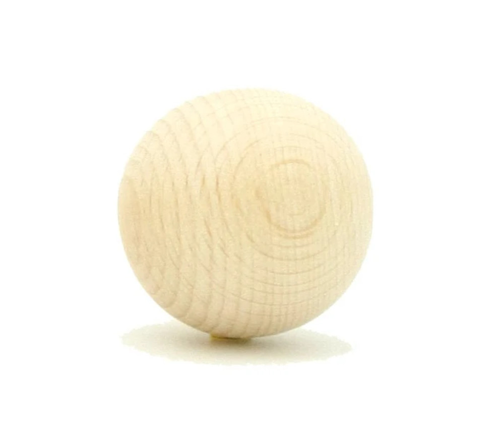 Boule en bois de 40 mm diamètre bille hêtre 4 cm