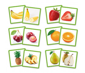 Jeu sensoriel thème l'odorat : les fruits et leurs arômes - 24 fiches 7 x 7 cm