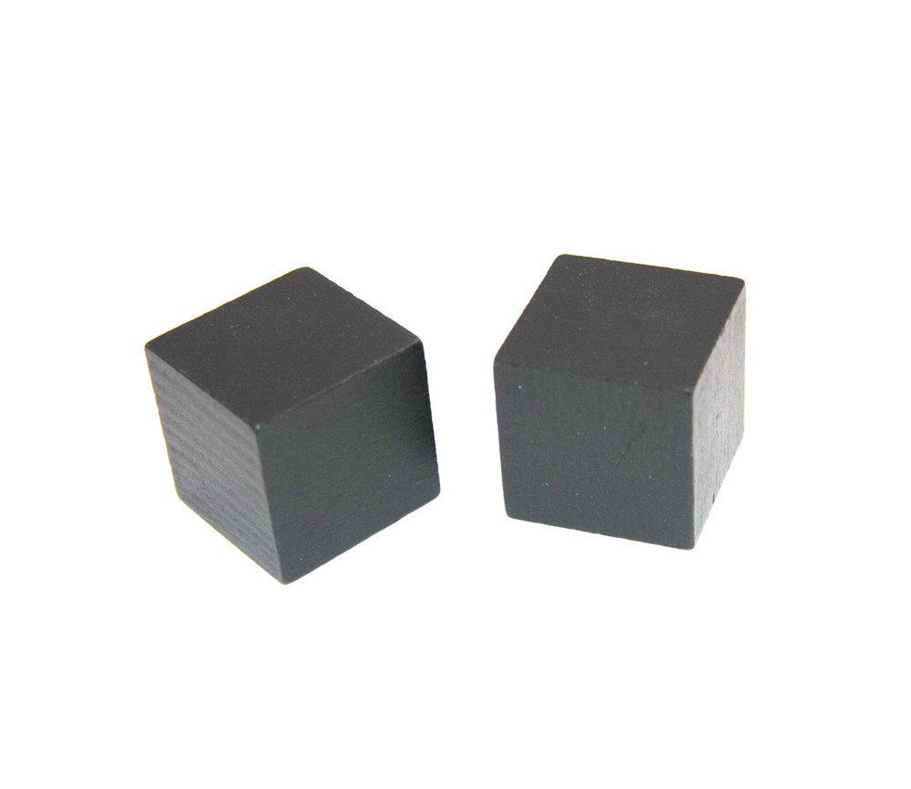 Cube noir en bois 3 cm  pour jeu 30 x 30 x 30 mm