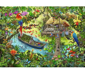 Puzzle Escape Kids - Un safari dans la jungle - 368 pièces- Ravensburger