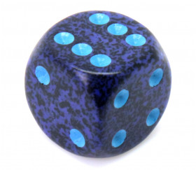 Dé à jouer 16 mm bleu effet granit Speckled - Cobalt - Chessex