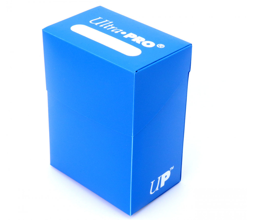 Deck box BLEU Pacifique - Boite cartes de jeux - plastique 9.5 x 7 x 4.5 cm