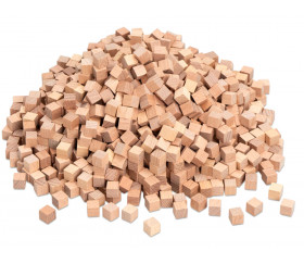 1000 Cubes bois neutre 1 x 1 x 1 cm - 10 mm