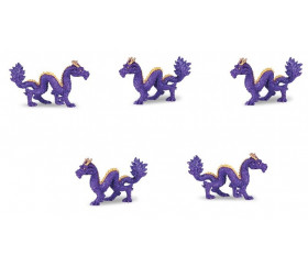 Figurine mini dragon chinois violet brillant