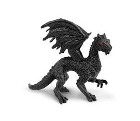 Figurine mini dragon noir twilight
