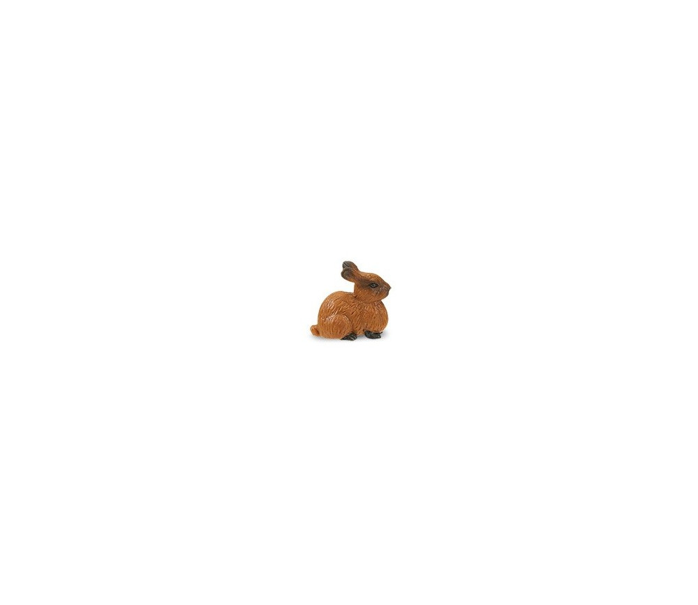 Figurine mini lapin marron