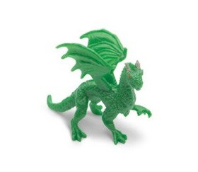 Figurine mini dragon vert forêt