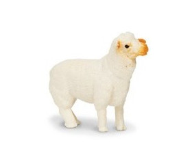 Mini figurine mouton blanc