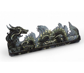 Porte cartes dragon noir 21 cm pour jeu
