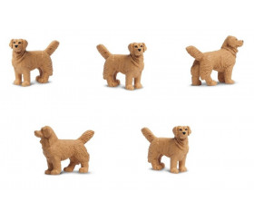 Figurine mini chien golden retriever