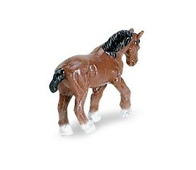 Mini figurine cheval marron