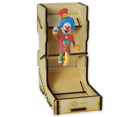 Tour lanceur de dés en bois 16.5 cm Funny Clown