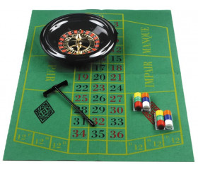 Roulette de jeu pour Casino 30 cm avec pions et tapis