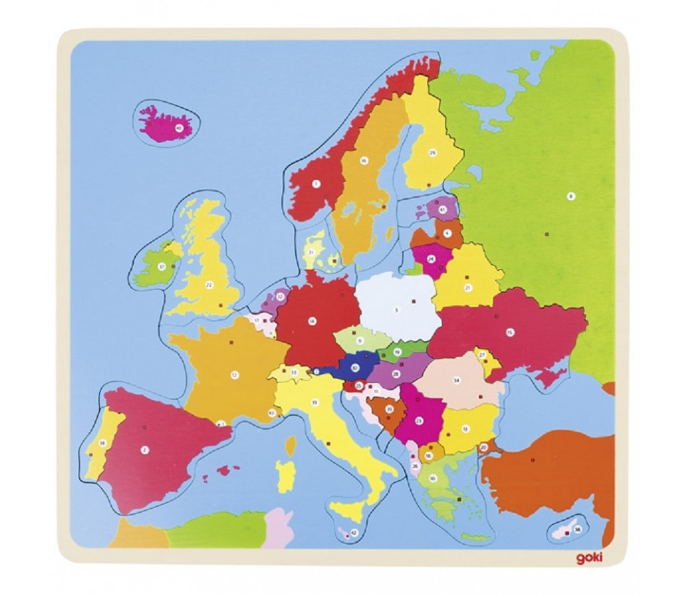 Puzzle en bois - Découverte des pays d'Europe - 35 pièces