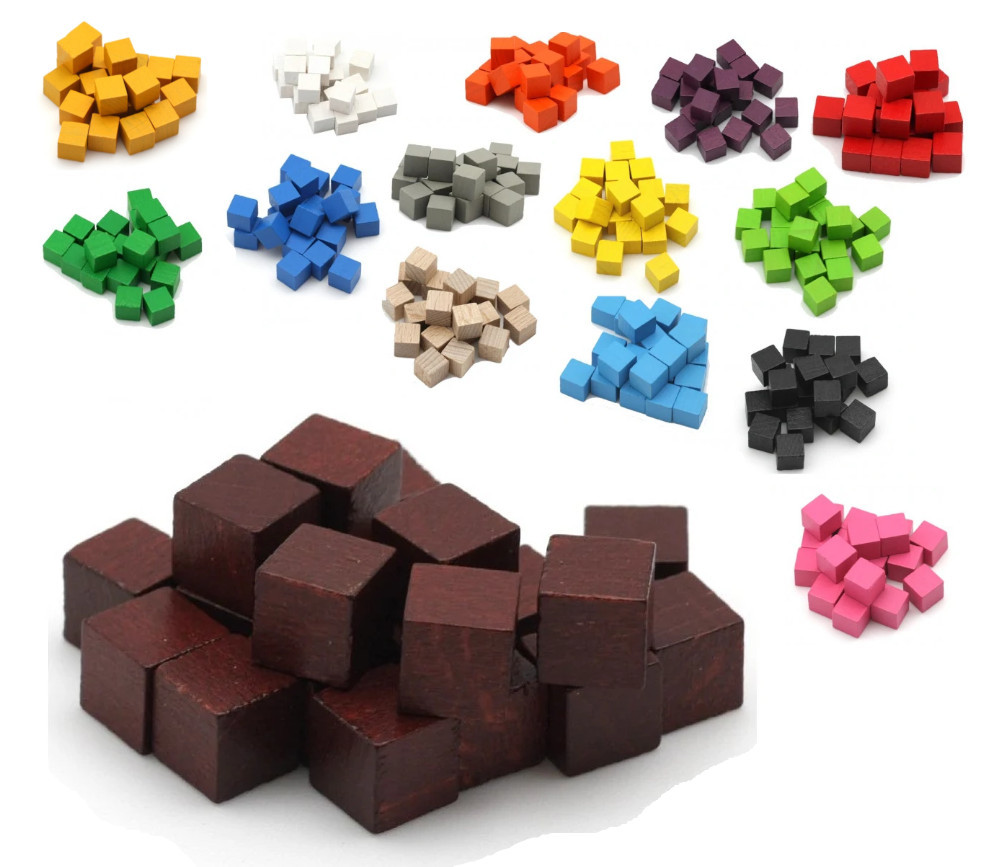 Cubes en bois 1 cm. 10 x 10 x 10 mm marron - bois certfiié FSC