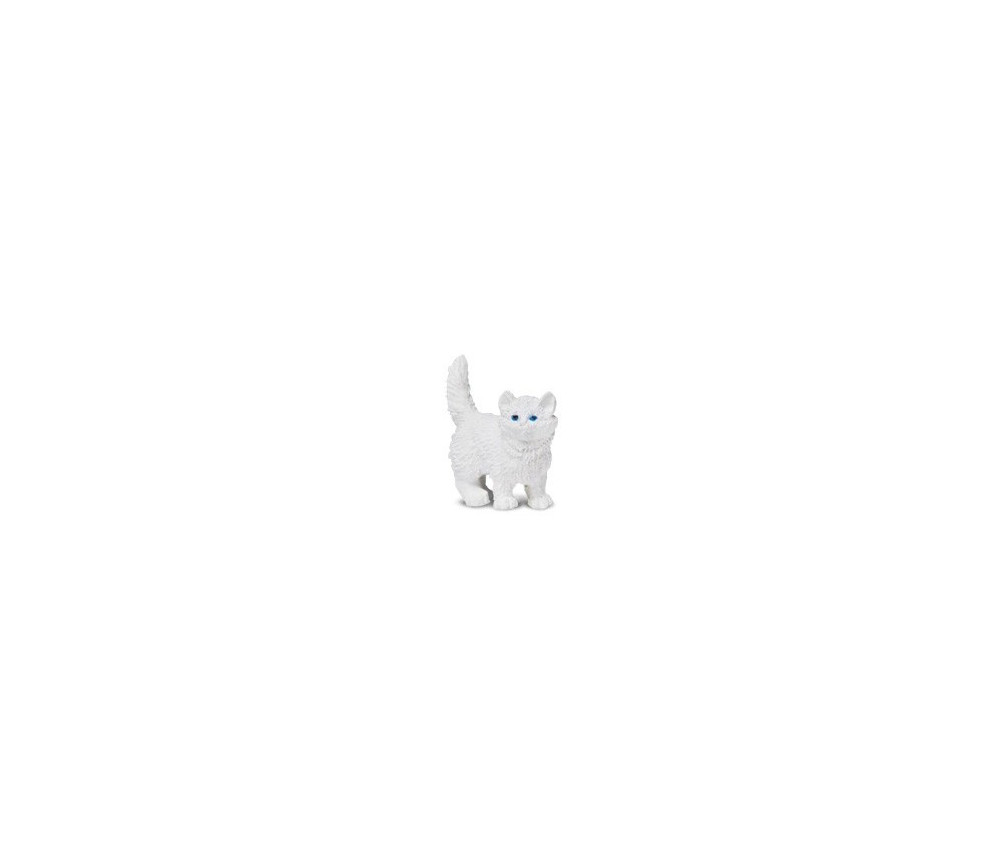 Figurine mini chat blanc pour jouer