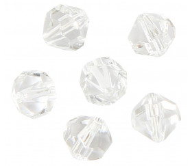 Mini diamant à facettes en plastique - 6 mm imitation gem