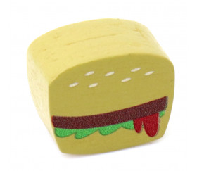 Petit hamburger en bois pour jeux de société. Ressource aliment.