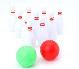 Mini Bowling plastique 10 quilles 7 cm + 2 boules